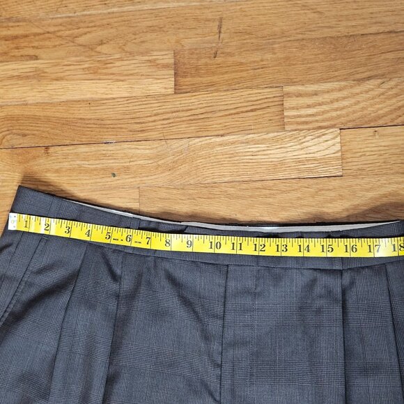 Men's Jeffery Banks 100% Wool dark preppy academia micro herringbone print suit - Picture 13 of 16